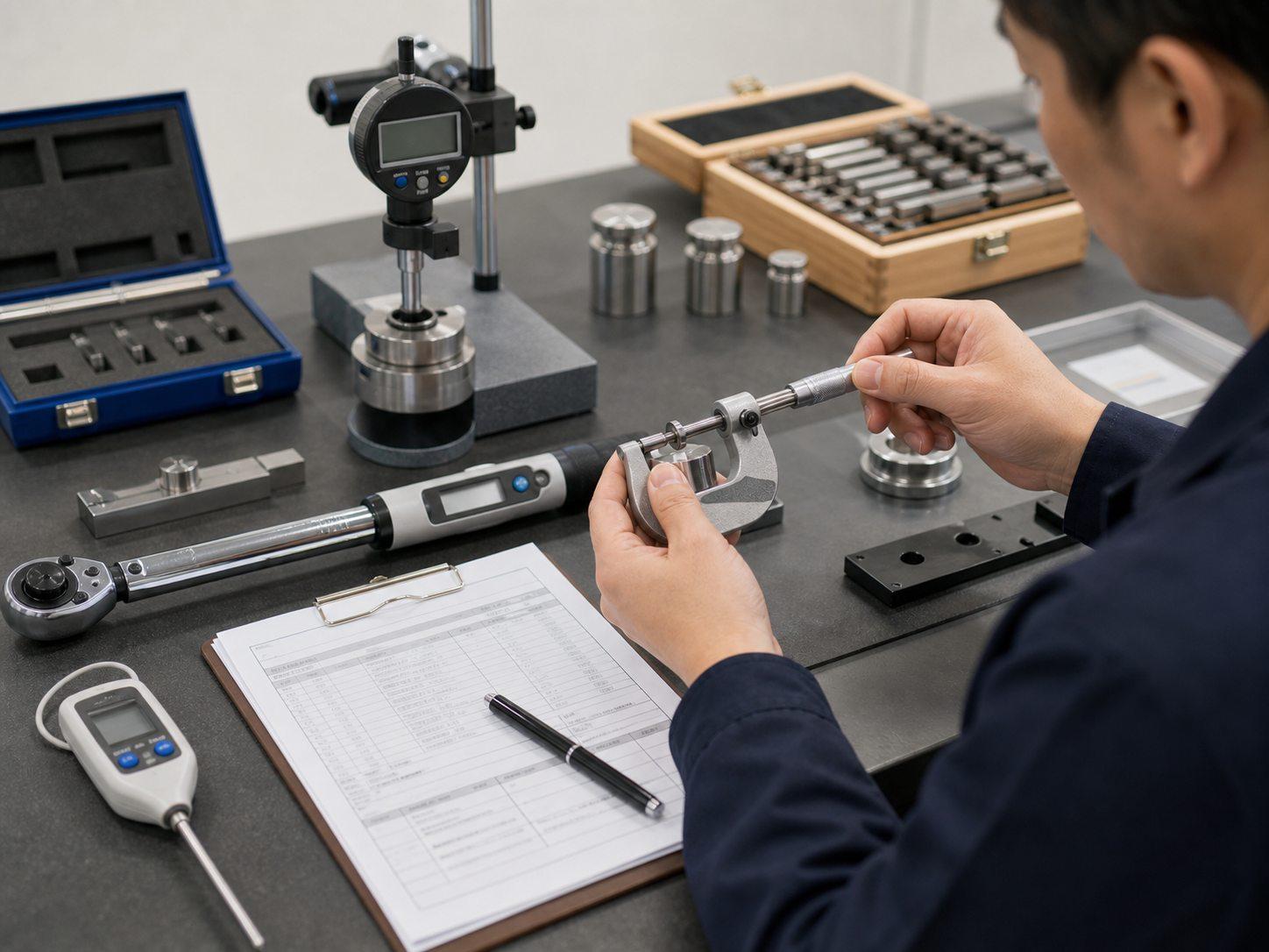 Precision instruments and reference standards used for traceable calibration