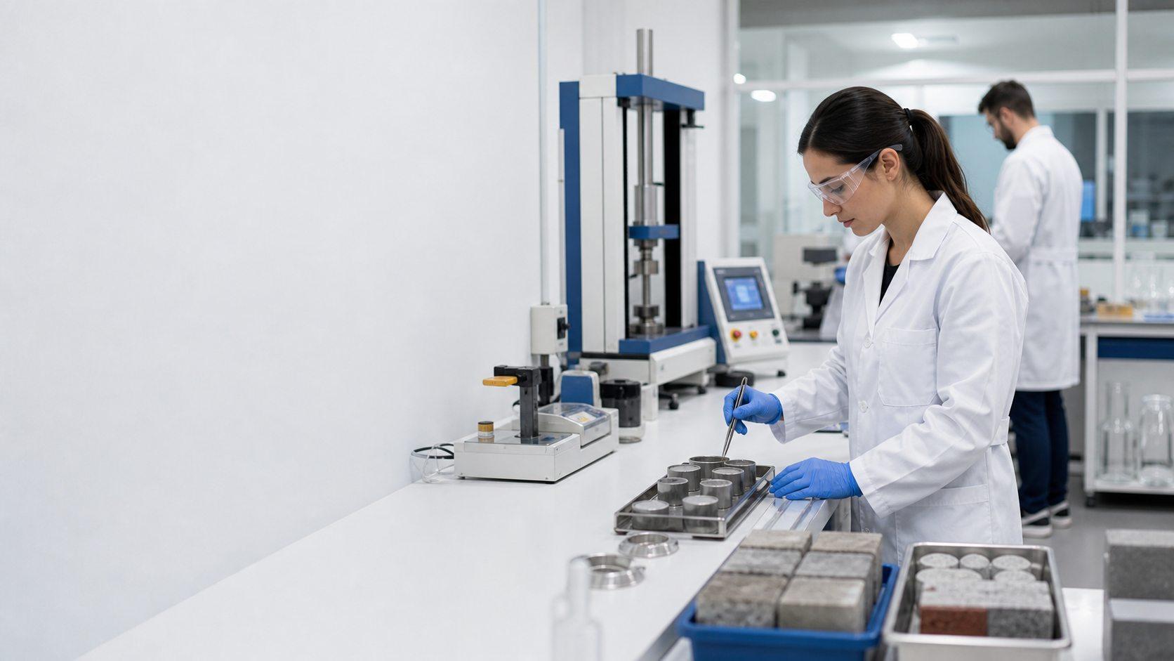 Technician preparing samples in a technical testing laboratory